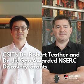 Dr. Robert Teather and Dr. Jie Gao awarded NSERC Discovery Grant